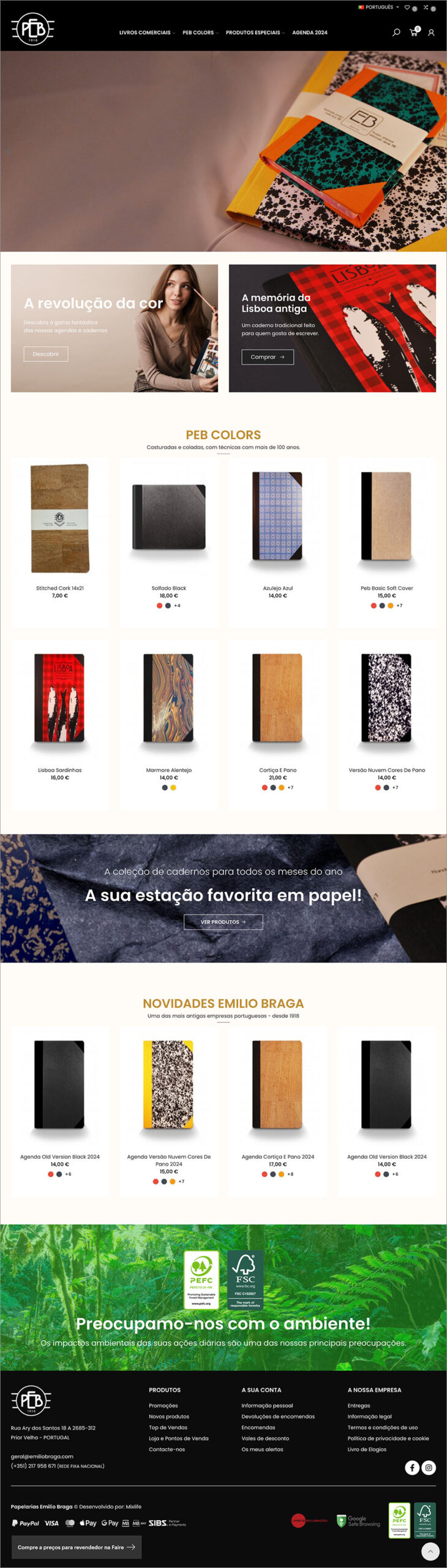 Stationery Emilio Santos Website